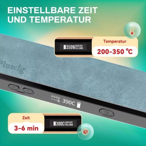 Pluscig X30 Dohányhevítő TEREA Patronokhoz, Precíz Hőmérséklet Szabályozás, 3500 mAh Akkumulátor, OLED Kijelző, Bőr Borítás, Retro Stílus, B