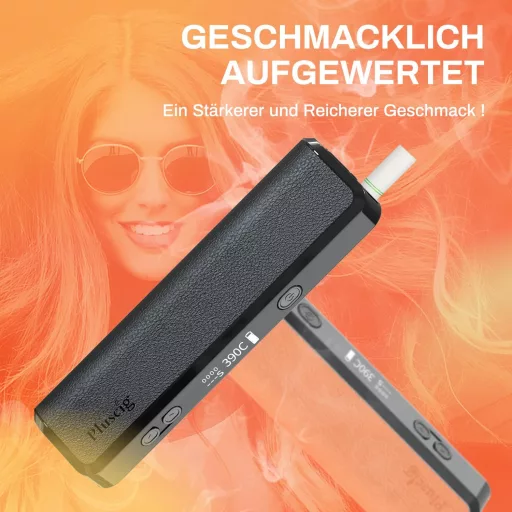 Pluscig X30 Dohányhevítő TEREA Patronokhoz, Precíz Hőmérséklet Szabályozás, 3500 mAh Akkumulátor, OLED Kijelző, Bőr Borítás, Retro Stílus, B
