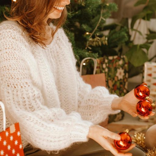 Vianočné gule Alppihym, 24-dielna súprava, 4 cm – červená, strieborná, zlatá dekorácia