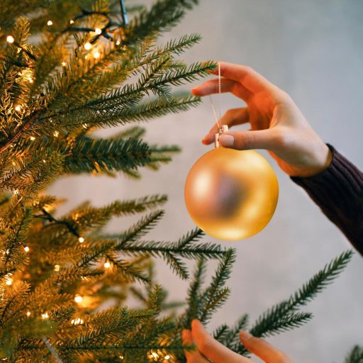 Vianočné gule Alppihym, 24-dielna súprava, 4 cm – červená, strieborná, zlatá dekorácia