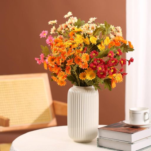 HNVNER Selyem Margaréta Művirág Csokor 6 Csomag Esküvő Dekoráció