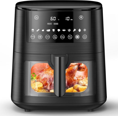 Cookwise 7,2L Forrólevegős Sütő Betekintő Ablakkal - 13 az 1-ben XXL Airfryer Előmelegítés, Melegen Tartás és Kiolvasztás Funkcióval, Olajme