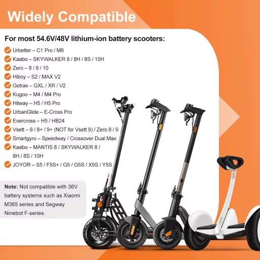 ZIMAOER Univerzális Elektromos Roller Töltő 48V 54.6V 2A - 6 Csatlakozóval E-Roller, E-Bike és Hoverboard Akkumulátorokhoz - EU Adapter