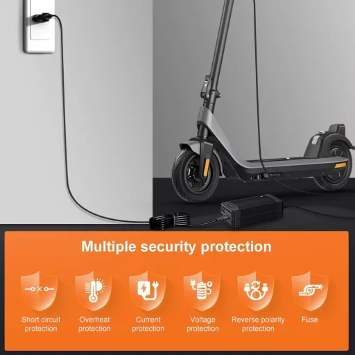 ZIMAOER Univerzális Elektromos Roller Töltő 48V 54.6V 2A - 6 Csatlakozóval E-Roller, E-Bike és Hoverboard Akkumulátorokhoz - EU Adapter