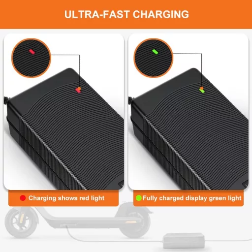ZIMAOER Univerzálna nabíjačka pre elektrické kolobežky 48V 54.6V 2A - so 6 konektormi pre batérie e-kolobežiek, e-bicyklov a hoverboardov - EU adaptér