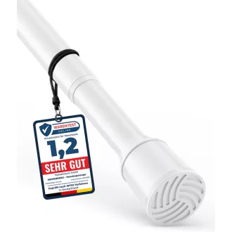   MEISENBERG Zuhanyfüggöny Rúd 120-170 cm Fehér 32 mm Fúrás Nélkül