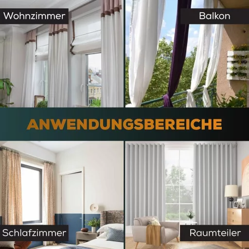 MEISENBERG Zuhanyfüggöny Rúd 120-170 cm Fehér 32 mm Fúrás Nélkül