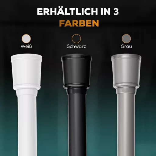 MEISENBERG Zuhanyfüggöny Rúd 120-170 cm Fehér 32 mm Fúrás Nélkül