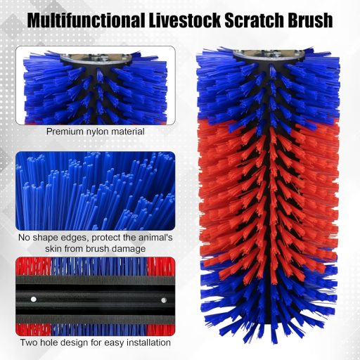 Kensbro polukružna četka za masažu konja i goveda, 51 cm