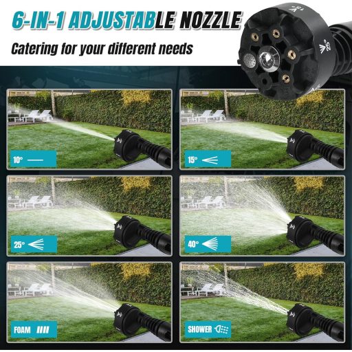 Aparat de spălat cu presiune cu acumulator ConBlom 18V tip Makita, 40 bar, duză reglabilă, cu furtun de 5 m