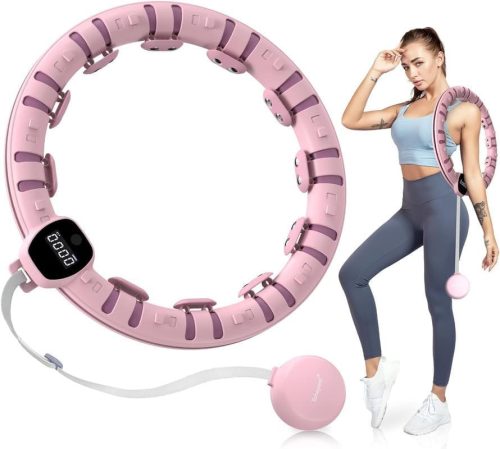 Cerc inteligent Bubbacare Hula Hoop cu 16 secțiuni detașabile - Hula Hoop fitness cu afișaj digital, pentru antrenament acasă și arderea grăsimilor, pentru femei și bărbați.