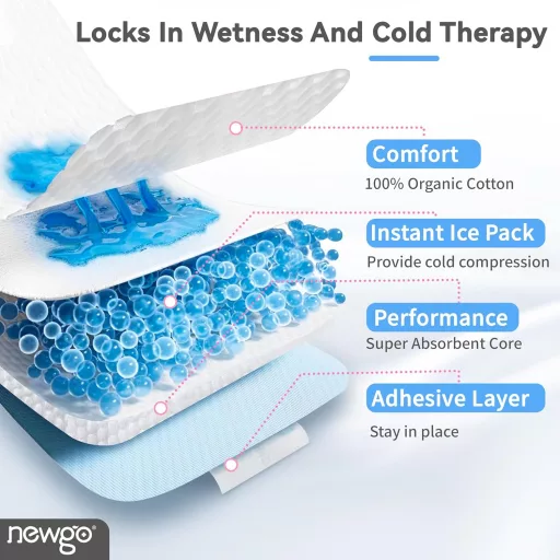 NEWGO Tampoane reci postnatale cu activare instantanee, de unică folosință, absorbție totală.