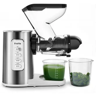   Fretta hidegprés gyümölcslé készítő, lassú préselt juice extractor, 200W, ezüst