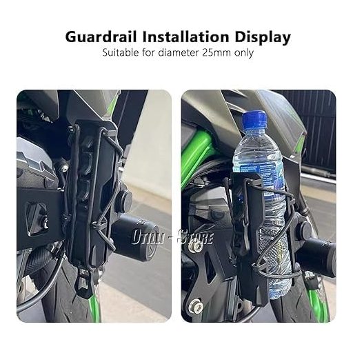 Suport universal pentru pahar de motocicletă Otilli cu elastic, pentru bară de 25 mm