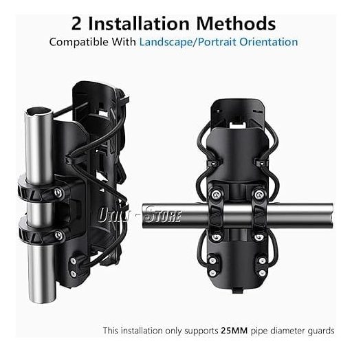 Suport universal pentru pahar de motocicletă Otilli cu elastic, pentru bară de 25 mm