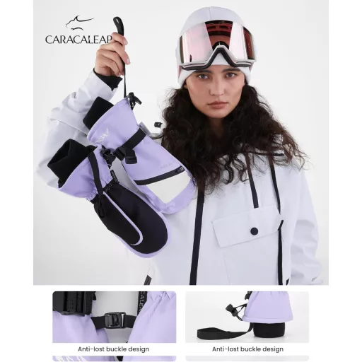 Mănuși de iarnă Caracaleap, impermeabile, de zăpadă, pentru schi, bărbați și femei