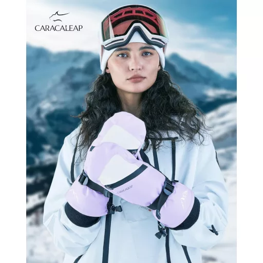 Caracaleap Téli Kesztyű Vízálló Férfi Női Hó Kesztyű Síkesztyű