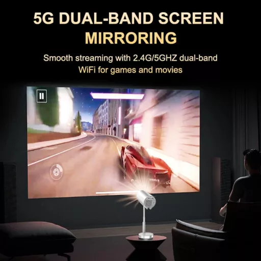 Bisofice 720P Mini Projektor WiFi6 Bluetooth 4K Podrška Sa Stalakom Kućno Kino