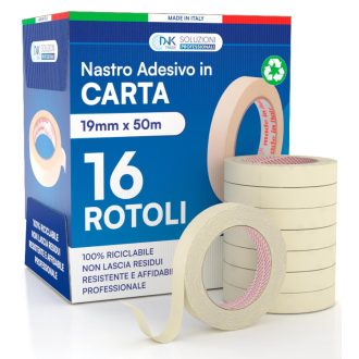   Bandă de mascare profesională DNK TRADE, 16 role, 19 mm x 50 m