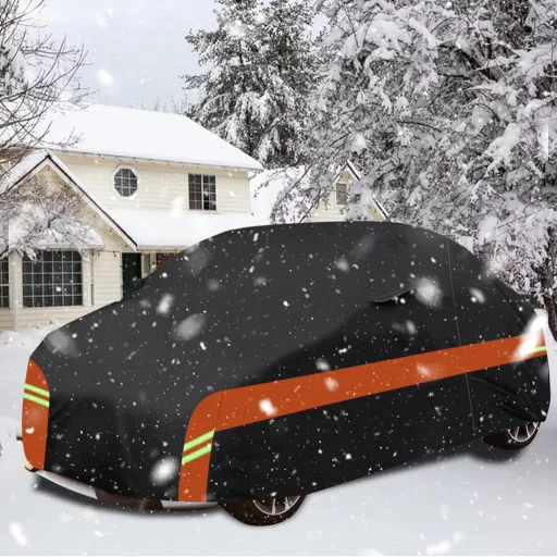 Luolety Vízálló Autótakaró FIAT 500/500C/500E/Abarth 2007-2024 6 Réteg Garázs Cipzárral