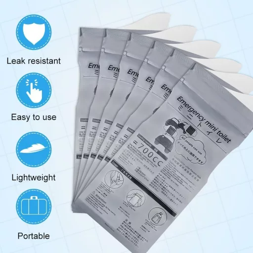 flintronic Urinal portabil 700ml cu gel, pungi pentru urină pentru călătorii, camping, urgențe