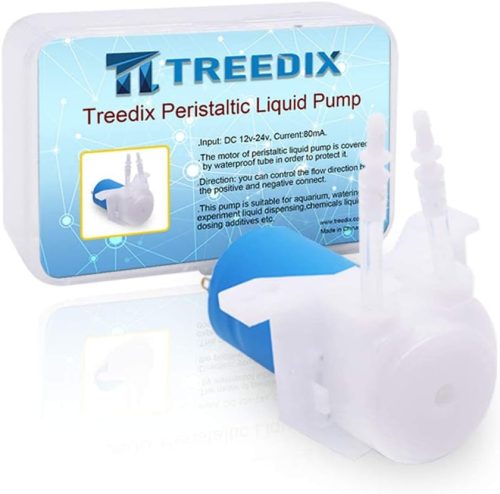 Treedix DC 12V Mini Perisztaltikus Pumpa - Laboratóriumi, Akváriumi és Arduino DIY Adagoló Szivattyú, 100ml/perc Áramlással, Kék