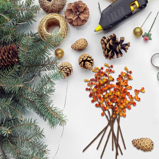 LIHIQIYA Decorațiuni de Toamnă cu Fructe Artificiale - 20 buc. Crenguțe cu Fructe Portocalii pentru Coronițe, Decorațiuni de Crăciun, Decorațiuni Advent, 30 cm