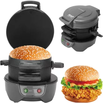   HENYEER szendvics sütő tojásgyűrűvel, időzítővel és tapadásmentes kerámia bevonattal