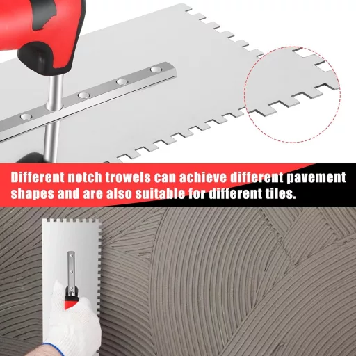 AOZBZ 6mm fogazott simító glettvas rozsdamentes acél 280x107mm