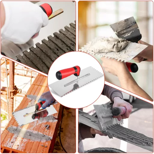 AOZBZ 6mm fogazott simító glettvas rozsdamentes acél 280x107mm