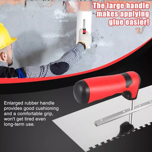 AOZBZ 6mm fogazott simító glettvas rozsdamentes acél 280x107mm