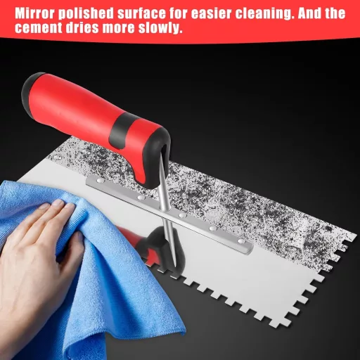 AOZBZ 6mm fogazott simító glettvas rozsdamentes acél 280x107mm