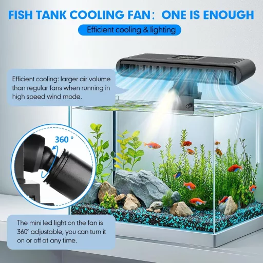hygger Akváriumhűtő Intelligens Hőmérséklet Szabályozás Csendes Ventilátor