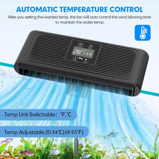 hygger Akváriumhűtő Intelligens Hőmérséklet Szabályozás Csendes Ventilátor