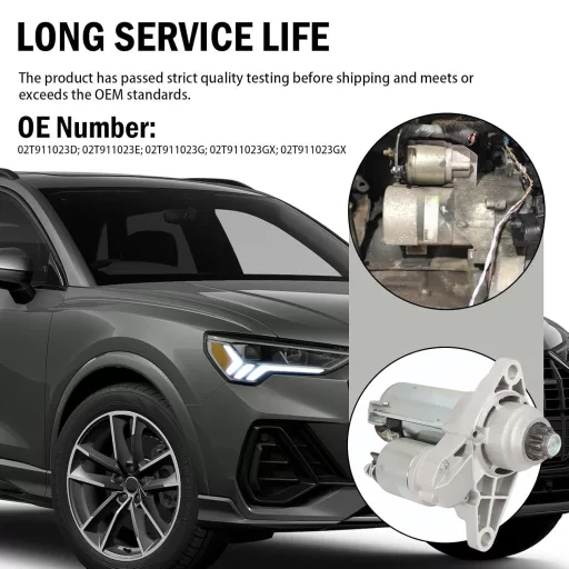 Taesayl Starter Motor VW Audi Skoda Seat Golf 02T911023R 02T911024A