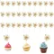 Goiern 30 db Tűzijáték Cupcake Topperek Glitter Születésnapi Tortadísz