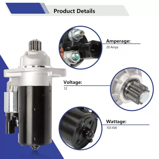 Taesayl Starter Motor 12V 1.7kW 10 Fog VW Skoda Seat Audi