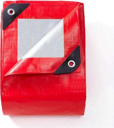 GUARD SHIELD Vízálló Ponyva Szemesekkel 4x5m - Fekete, Szakadásálló, UV-Stabil, Penészálló Védőtakaró 190g/m² Többcélú Használatra