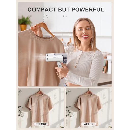 VINATO Hordozható Gőzölő Kefe 25S Gyors Felmelegítés Utazáshoz Üzleti Utakhoz