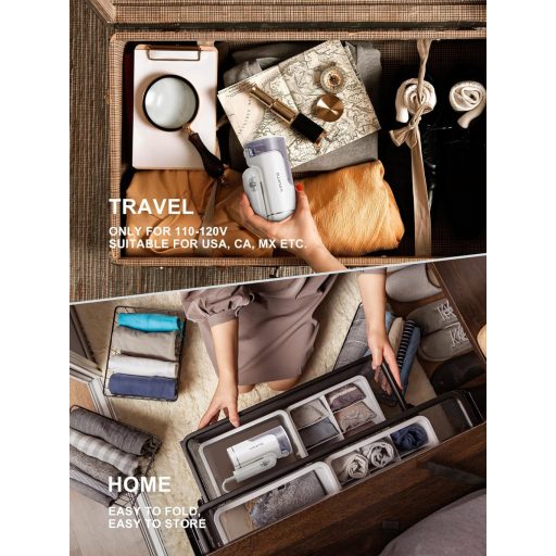 VINATO Hordozható Gőzölő Kefe 25S Gyors Felmelegítés Utazáshoz Üzleti Utakhoz