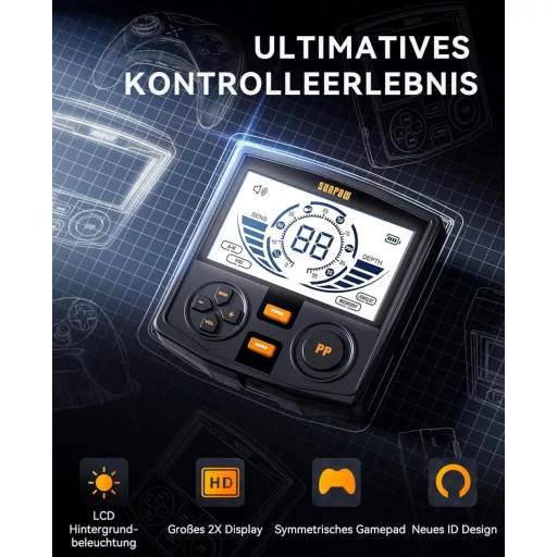 SUNPOW Professzionális Fémkereső 5 Módú DSP Chipkel, Vízálló 30cm Tekercs, 2 LCD Kijelző