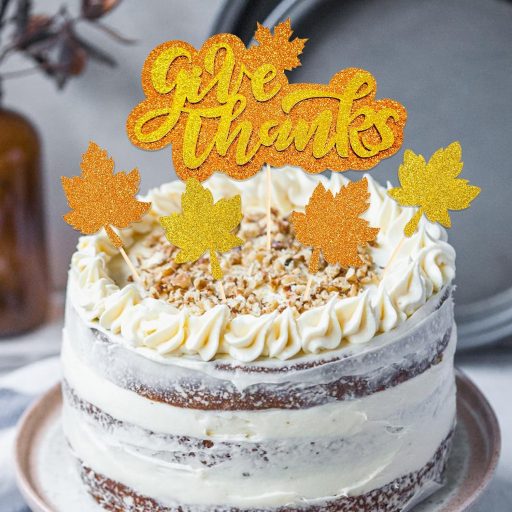 KOBOKO 13 db-os Őszi Juharlevél Torta Dekoráció Szett - Sütidekor Őszi Sütemény Díszítő Kellék Hálaadásra