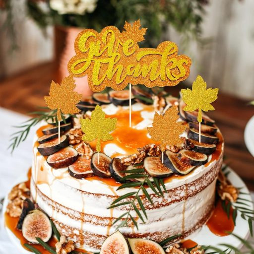 KOBOKO 13 db-os Őszi Juharlevél Torta Dekoráció Szett - Sütidekor Őszi Sütemény Díszítő Kellék Hálaadásra