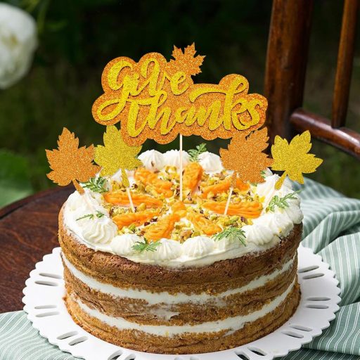 KOBOKO 13 db-os Őszi Juharlevél Torta Dekoráció Szett - Sütidekor Őszi Sütemény Díszítő Kellék Hálaadásra