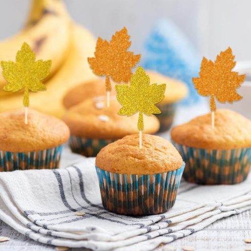 KOBOKO 13 db-os Őszi Juharlevél Torta Dekoráció Szett - Sütidekor Őszi Sütemény Díszítő Kellék Hálaadásra