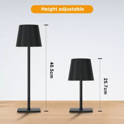 Lampă de birou LED Riokko cu control tactil, variator RGB și baterie USB-C