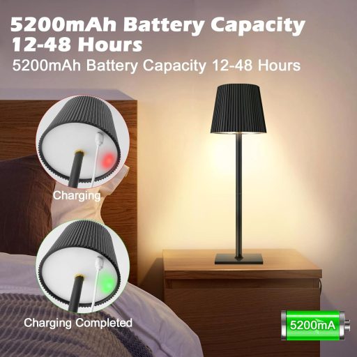 Riokko LED asztali lámpa érintésvezérlés RGB dimmer USB-C akkumulátor