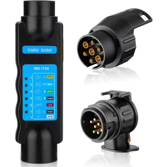   GEARMONSTER 7 Pin Utánfutó Teszter 12V Világítás Diagnosztika Karavánhoz