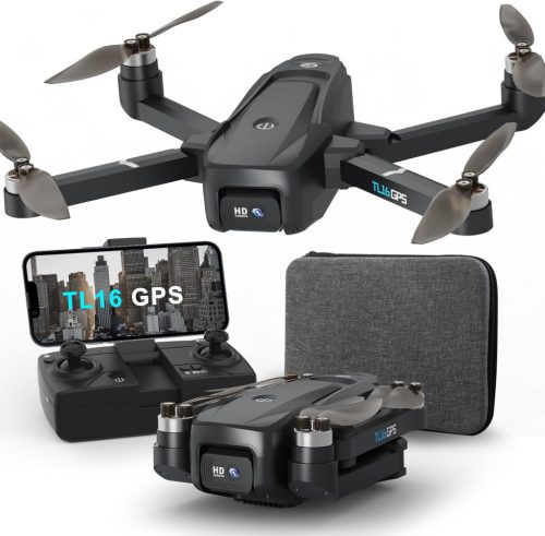 Dronă GPS Tolatoyus TL16 cu Motor Brushless - Pentru Începători și Avansați, cu Funcție de Revenire Automată, Baterie Încorporată, 220g