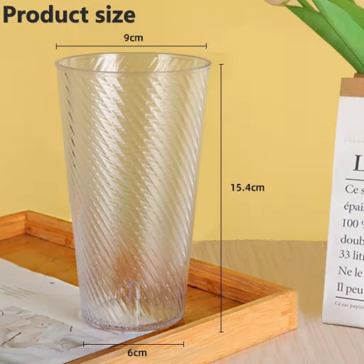 flintronic 600 ml-es újrafelhasználható műanyag pohár szett, 4 db, BPA mentes, mosogatógépben mosható
